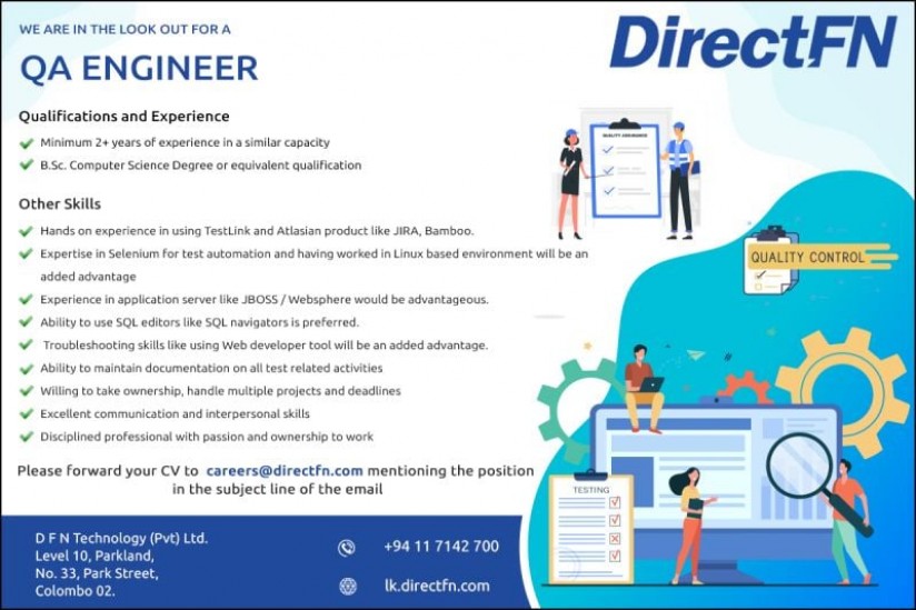 Qa Engineer Job in DirectFN Sri Lanka - Colombo | Jobs in Sri Lanka